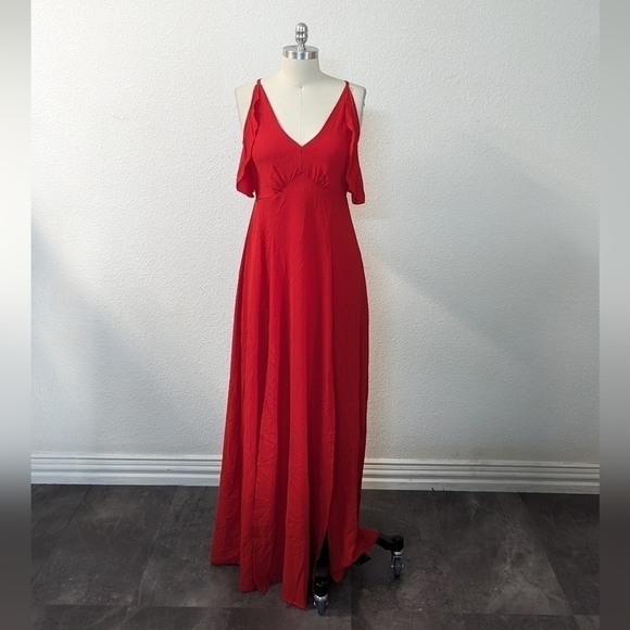 NEW AX Armani Exchange Paris Maxi Dress Red 6 cocktail wedding party evening - Picture 1 of 8